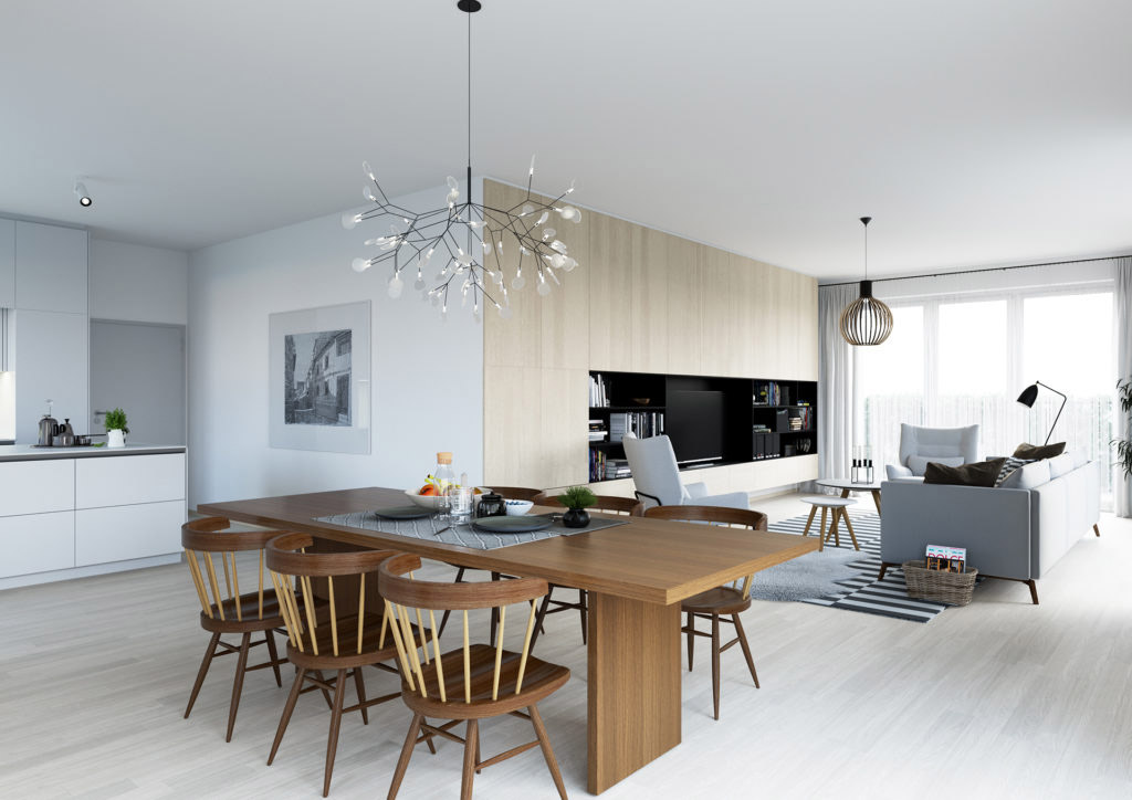 Návrh interiérového designu, projekt Port Karolina, klinet Skanska