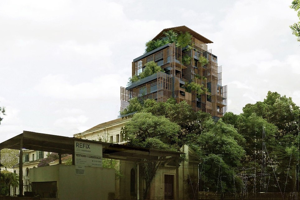 Brazilská Rosewood Tower od Jeana Nouvela je pocta lesům