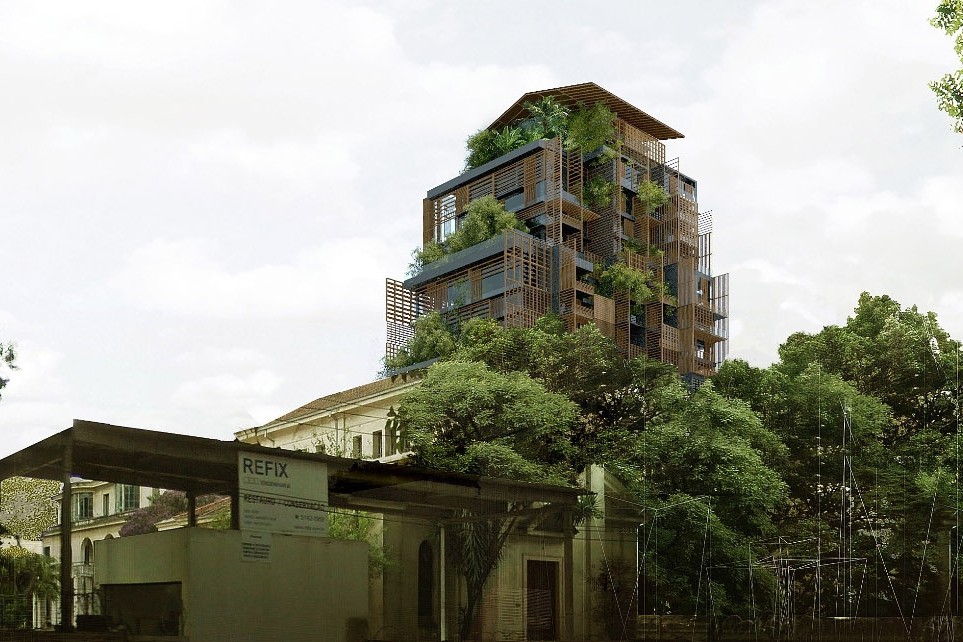 Brazilská Rosewood Tower od Jeana Nouvela je pocta lesům