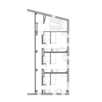 Standardní patro azylového domu, CPVA arquitectes
